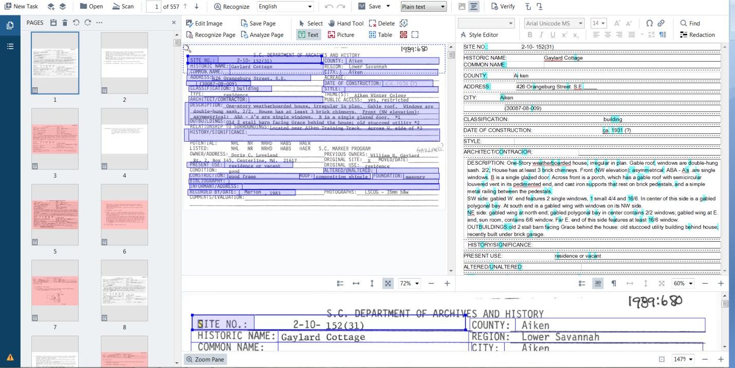 OCR and metadata converting scanned documents into searchable digital records for faster document retrieval.