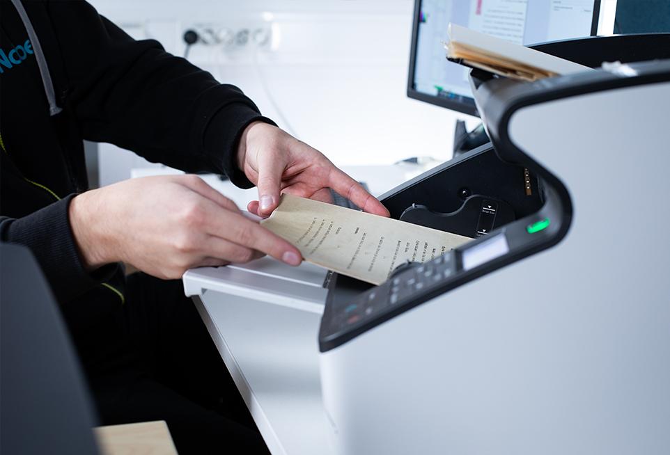 Document digitization services helping businesses convert paper records into secure, searchable digital files.