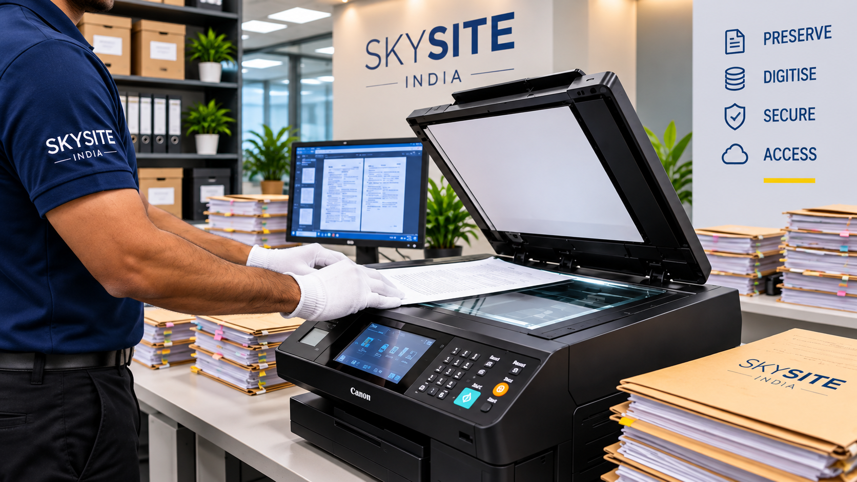 Professional Document Digitization Workspace Run by the SKYSITE Bhubaneswar Team